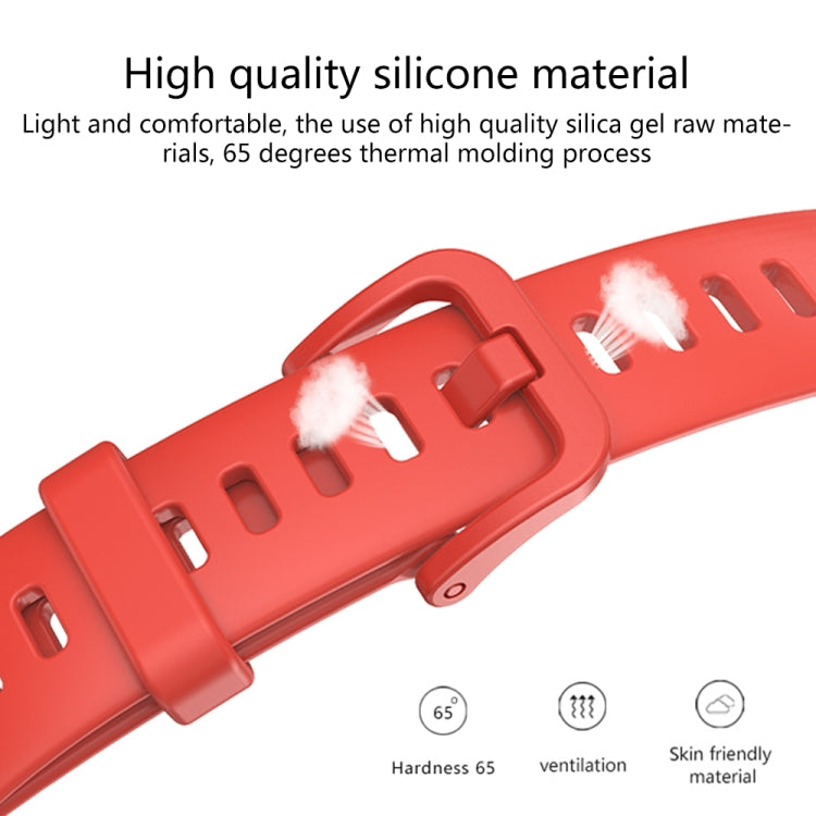 For Huawei Band 8 16mm Solid Color Silicone Replacement Watch Band(Black) - Watch Bands by PMC TechLife | Online Shopping South Africa | PMC TechLife | Buy Now Pay Later Mobicred