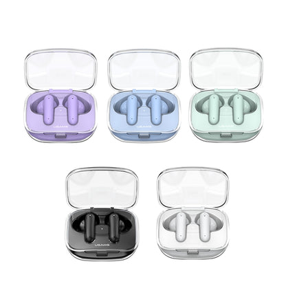 USAMS BE16 Ice Tray Series Transparent TWS In-Ear Wireless Bluetooth Earphone(White) - TWS Earphone by USAMS | Online Shopping South Africa | PMC Jewellery