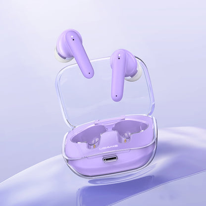 USAMS BE16 Ice Tray Series Transparent TWS In-Ear Wireless Bluetooth Earphone(White) - TWS Earphone by USAMS | Online Shopping South Africa | PMC Jewellery