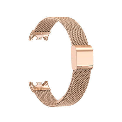 For Xiaomi Mi Band 8 Milanese Buckle Metal Watch Band(Rose Gold) -  by PMC Jewellery | Online Shopping South Africa | PMC Jewellery