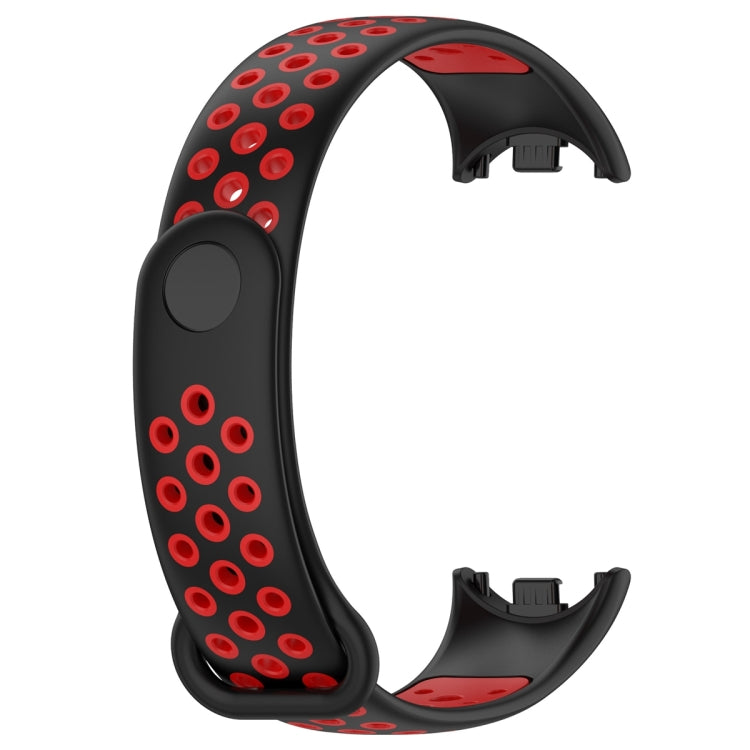 For Xiaomi Mi Band 8 Sports Two Color Silicone Watch Band(Black Red) -  by PMC Jewellery | Online Shopping South Africa | PMC Jewellery