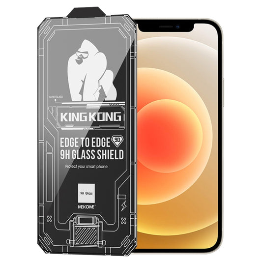 For iPhone 12 WK WTP-066 King Kong Vacha 9D Curved HD Tempered Glass Film(Black) - iPhone 12 / 12 Pro Tempered Glass by WK | Online Shopping South Africa | PMC Jewellery | Buy Now Pay Later Mobicred