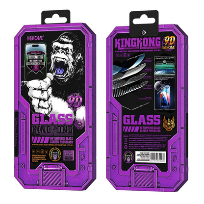 For iPhone 14 Pro WK WTP-068 King Kong Vacha Corning 9D Curved HD Tempered Glass Film(Black) - iPhone 14 Pro Cases by WK | Online Shopping South Africa | PMC Jewellery | Buy Now Pay Later Mobicred