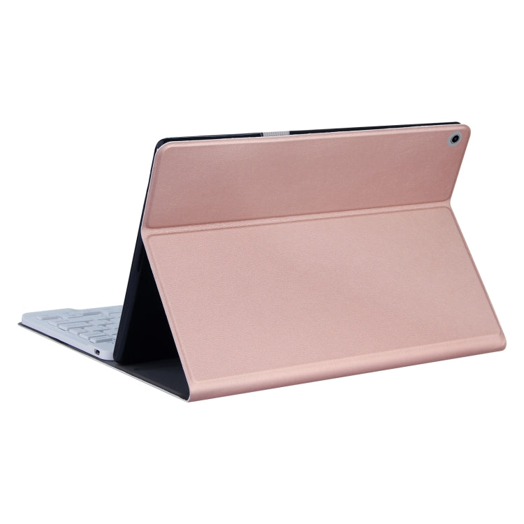 For Lenovo Tab M10 3rd Gen TB-328XU Bluetooth Keyboard Leather Tablet Case(Rose Gold) - Lenovo Keyboard by PMC Jewellery | Online Shopping South Africa | PMC Jewellery