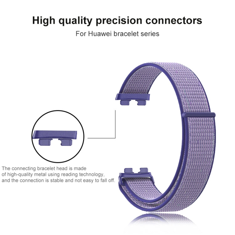 For Huawei Band 8 16mm Woven Nylon Loop Watch Band(Milky White) - Watch Bands by PMC TechLife | Online Shopping South Africa | PMC TechLife