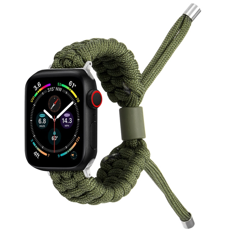 Stretch Plain Silicone Bean Watch Band For Apple Watch 8 41mm(Army Green) -  by PMC TechLife | Online Shopping South Africa | PMC TechLife