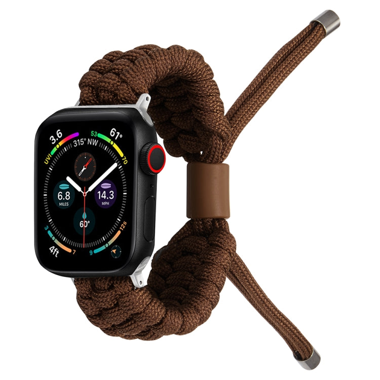 Stretch Plain Silicone Bean Watch Band For Apple Watch 7 41mm(Coffee Brown) - Watch Bands by PMC TechLife | Online Shopping South Africa | PMC TechLife