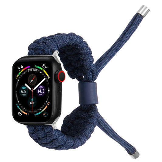 Stretch Plain Silicone Bean Watch Band For Apple Watch 3 42mm(Navy Blue) -  by PMC Jewellery | Online Shopping South Africa | PMC Jewellery