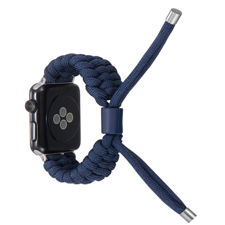 Stretch Plain Silicone Bean Watch Band For Apple Watch 2 38mm(Navy Blue) -  by PMC Jewellery | Online Shopping South Africa | PMC Jewellery