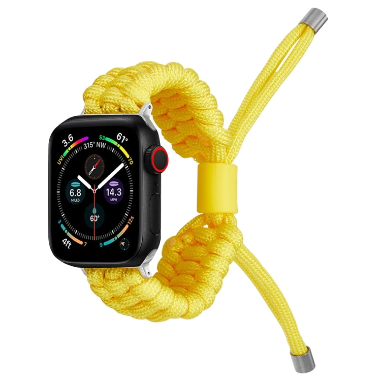Stretch Plain Silicone Bean Watch Band For Apple Watch 9 45mm(Yellow) - Watch Bands by PMC TechLife | Online Shopping South Africa | PMC TechLife