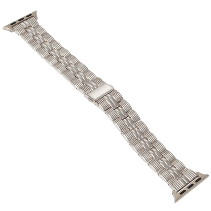 3-Beads Stripe Metal Watch Band For Apple Watch 7 45mm(Starlight) -  by PMC Jewellery | Online Shopping South Africa | PMC Jewellery