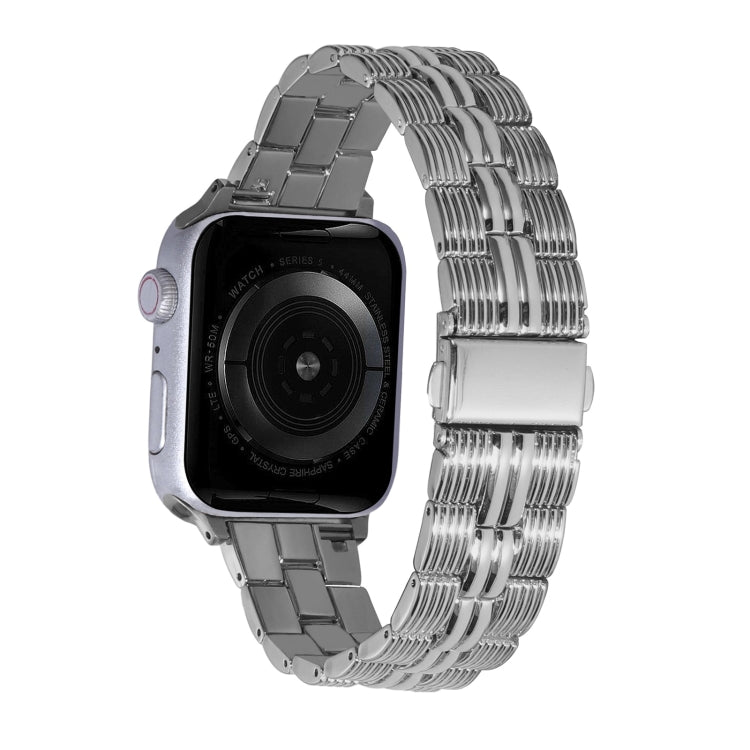 3-Beads Stripe Metal Watch Band For Apple Watch SE 44mm(Silver) -  by PMC TechLife | Online Shopping South Africa | PMC TechLife