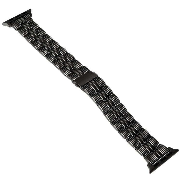 3-Beads Stripe Metal Watch Band For Apple Watch 3 38mm(Black) -  by PMC TechLife | Online Shopping South Africa | PMC TechLife