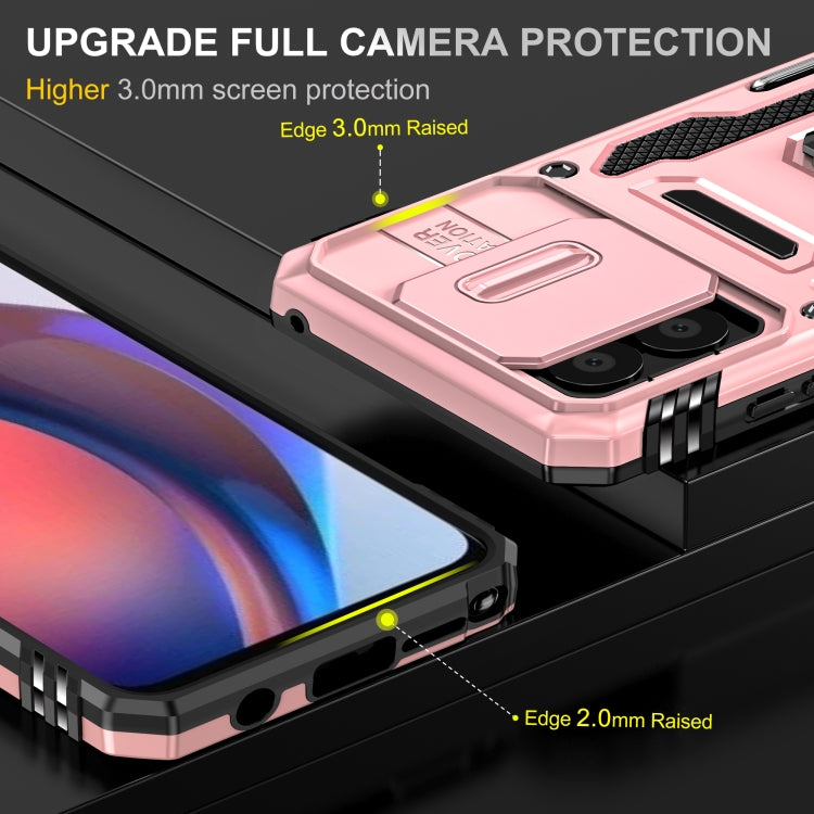 For Motorola Moto G Stylus 2023 Armor PC + TPU Camera Shield Phone Case(Rose Gold) - free shipping - PMC TechLife - Order now!