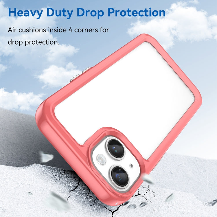 For iPhone 15 Plus Colorful Series Acrylic + TPU Phone Case(Red) - iPhone 15 Plus Cases by PMC TechLife | Online Shopping South Africa | PMC TechLife