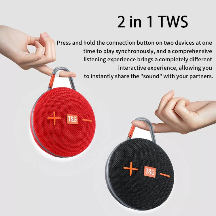 T&G TG648 TWS Outdoor Mini Portable Wireless Bluetooth Speaker with LED Light(Red) - Mini Speaker by T&G | Online Shopping South Africa | PMC Jewellery