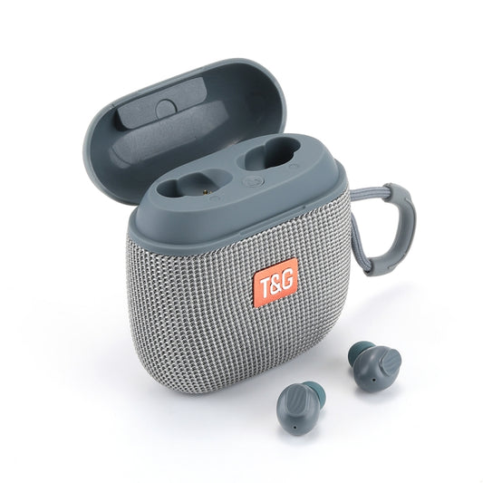 T&G TG809 2 in 1 Portable Outdoor Wireless Speaker & Mini TWS Bluetooth Earbuds(Gery) - Mini Speaker by T&G | Online Shopping South Africa | PMC Jewellery