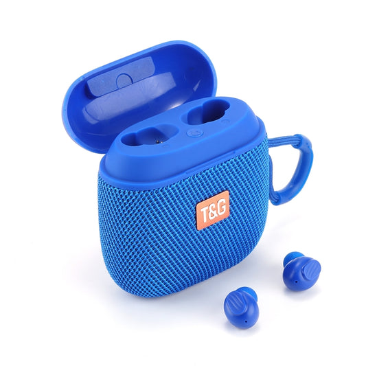 T&G TG809 2 in 1 Portable Outdoor Wireless Speaker & Mini TWS Bluetooth Earbuds(Blue) - Mini Speaker by T&G | Online Shopping South Africa | PMC Jewellery