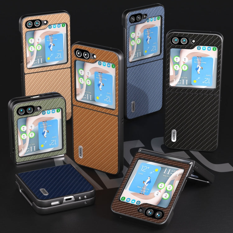 For Samsung Galaxy Z Flip5 ABEEL Carbon Fiber Texture Protective Phone Case(Green) - free shipping - PMC TechLife - Order now!