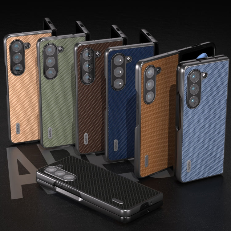 For Samsung Galaxy Z Fold5 ABEEL Carbon Fiber Texture Protective Phone Case(Dark Brown) - free shipping - PMC TechLife - Order now!