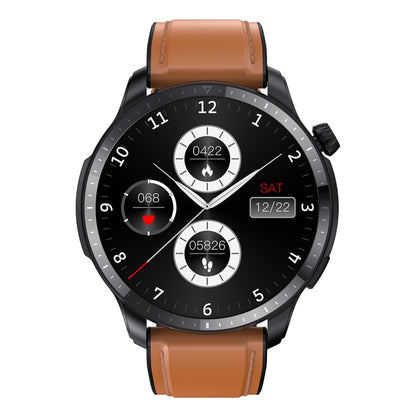 T52 1.39 inch IP67 Waterproof Leather Band Smart Watch Supports Bluetooth Call / Blood Oxygen / Body Temperature Monitoring(Brown) -  by PMC Jewellery | Online Shopping South Africa | PMC Jewellery