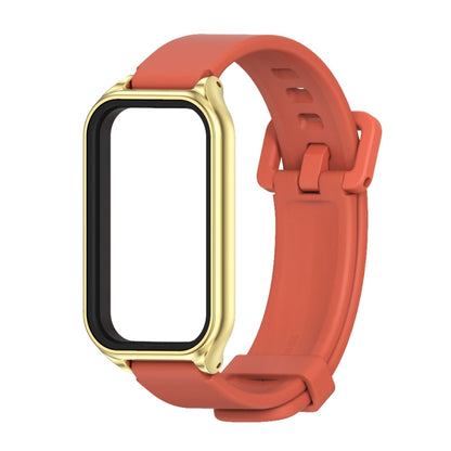 For Redmi Band 2 Mijobs Metal Shell Silicone Watch Band(Orange Gold) -  by MIJOBS | Online Shopping South Africa | PMC Jewellery
