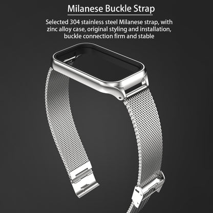 For Redmi Band 2 Mijobs Metal Shell + Milan Buckle Metal Watch Band(Silver) -  by MIJOBS | Online Shopping South Africa | PMC Jewellery