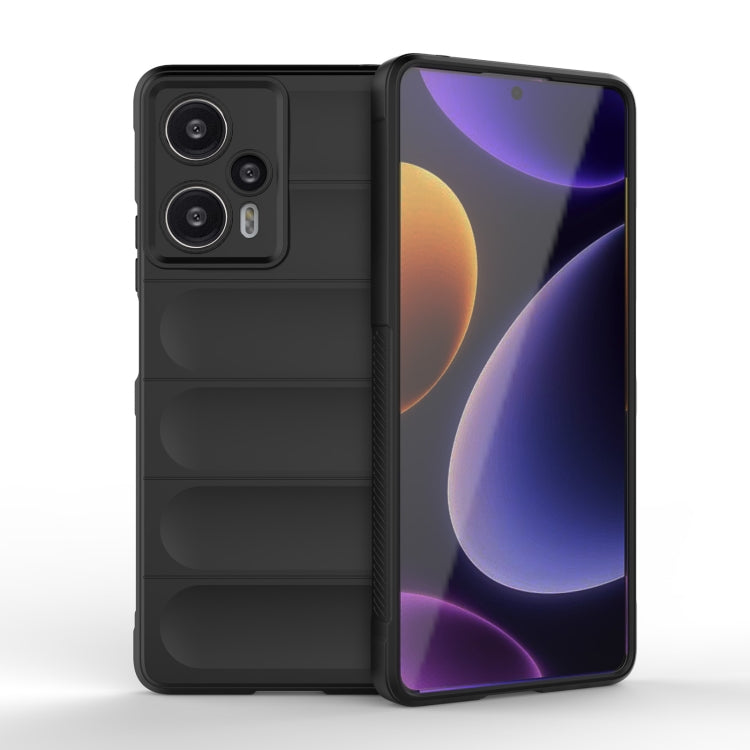 For Xiaomi Redmi Note 12 Turbo Magic Shield TPU + Flannel Phone Case(Black) - free shipping - PMC TechLife - Order now!