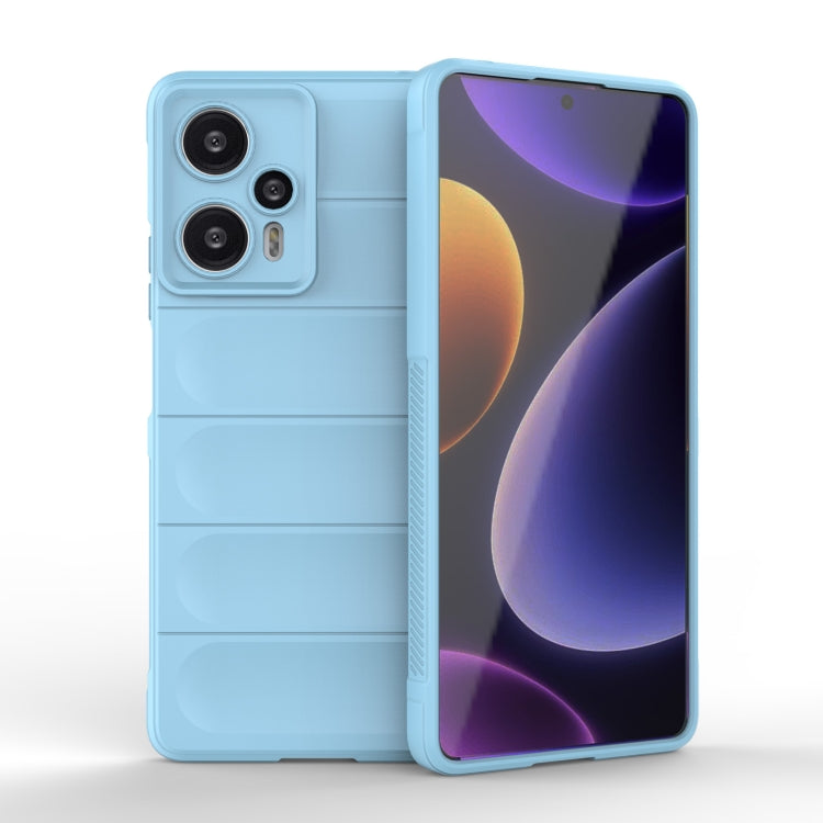 For Xiaomi Redmi Note 12 Turbo Magic Shield TPU + Flannel Phone Case(Light Blue) - free shipping - PMC TechLife - Order now!