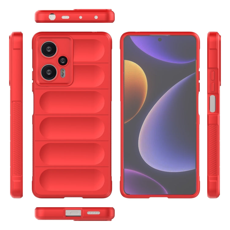 For Xiaomi Redmi Note 12 Turbo Magic Shield TPU + Flannel Phone Case(Wine Red) - free shipping - PMC TechLife - Order now!