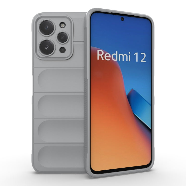 For Xiaomi Redmi 12 4G Magic Shield TPU + Flannel Phone Case(Grey) - free shipping - PMC TechLife - Order now!