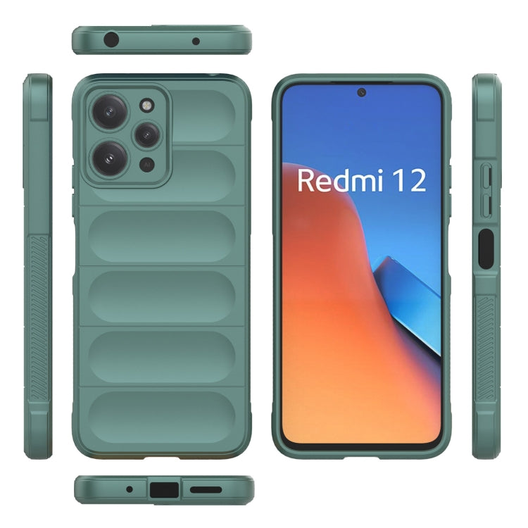 For Xiaomi Redmi 12 4G Magic Shield TPU + Flannel Phone Case(Dark Green) - free shipping - PMC TechLife - Order now!