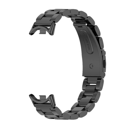 For Xiaomi Mi Band 8 Mijobs Three Bead Stainless Steel Watch Band(Black) -  by MIJOBS | Online Shopping South Africa | PMC Jewellery