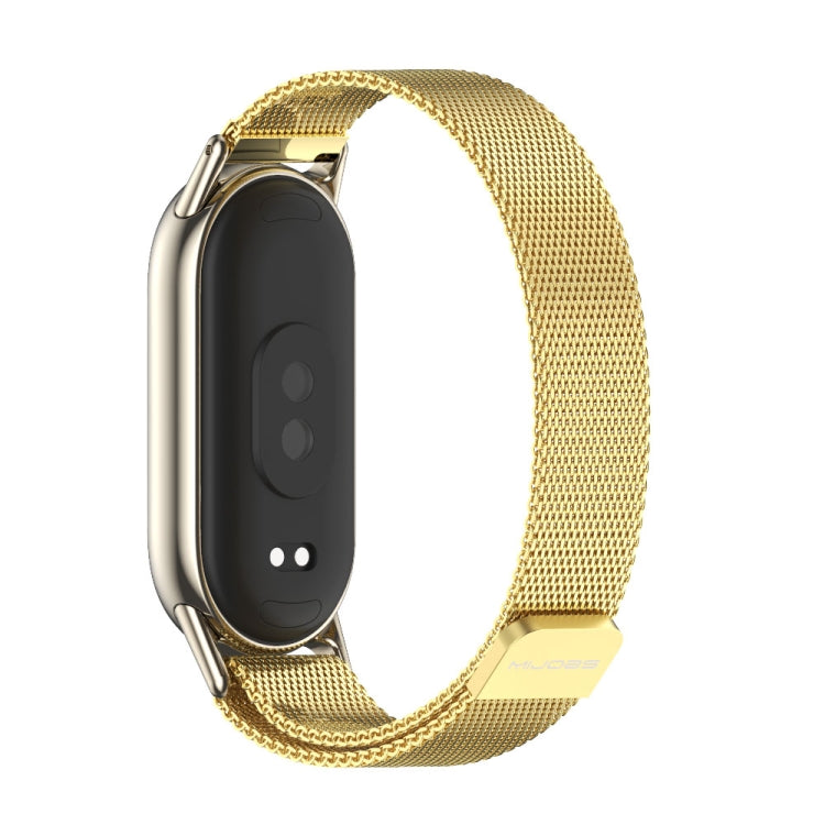 For Xiaomi Mi Band 8 Mijobs Milan Magnetic Metal Stainless Steel Watch Band(Gold+Light Gold) -  by MIJOBS | Online Shopping South Africa | PMC Jewellery