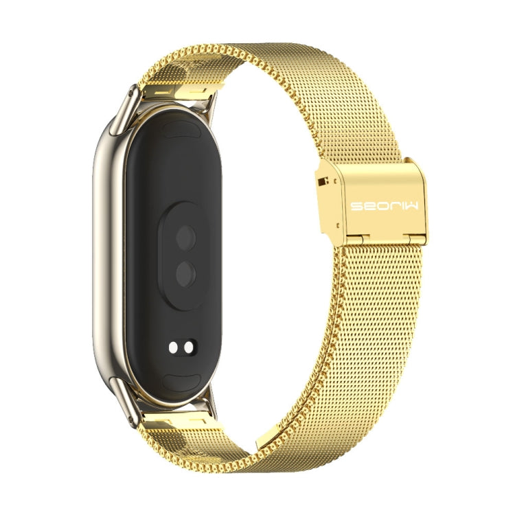 For Xiaomi Mi Band 8 Mijobs Milan Buckle Metal Stainless Steel Watch Band(Gold+Light Gold) -  by PMC Jewellery | Online Shopping South Africa | PMC Jewellery