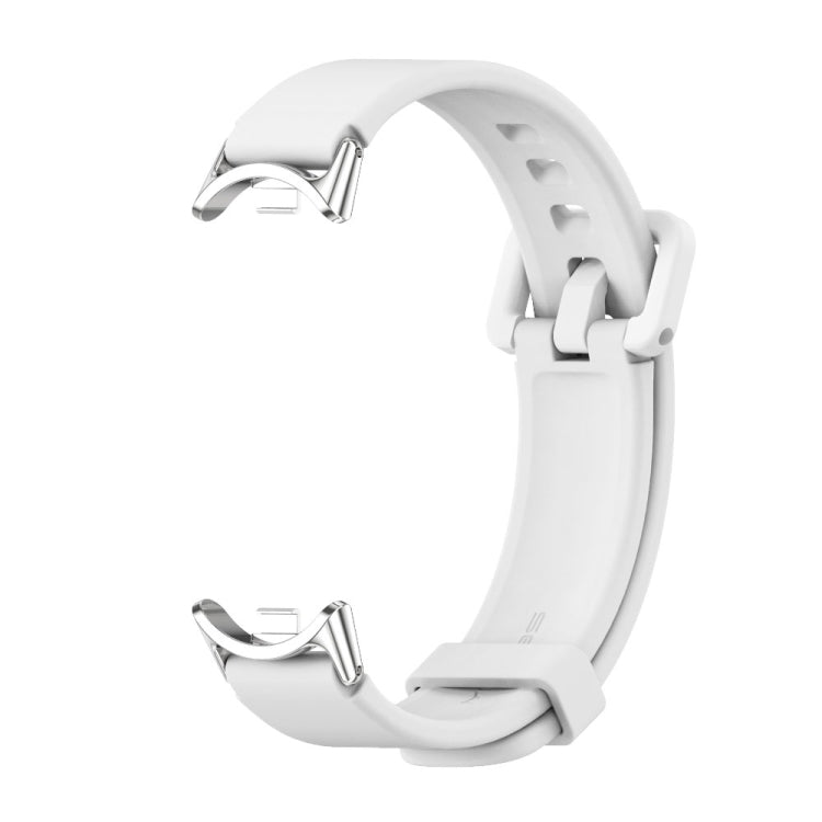 For Xiaomi Mi Band 8 Mijobs Silicone Breathable Watch Band(White Silver) -  by MIJOBS | Online Shopping South Africa | PMC Jewellery
