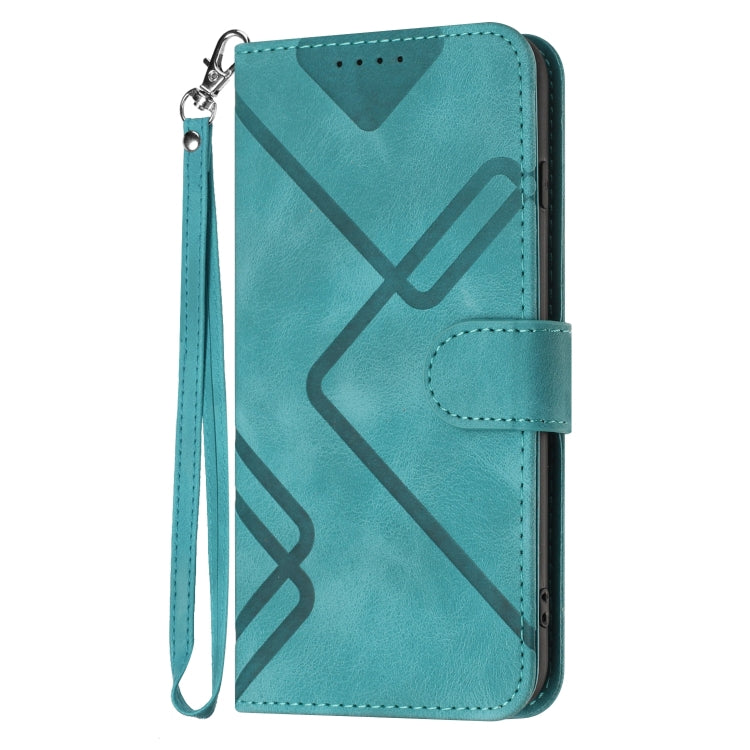 For Honor 70 Lite Line Pattern Skin Feel Leather Phone Case(Light Blue) - Honor Cases by PMC TechLife | Online Shopping South Africa | PMC TechLife
