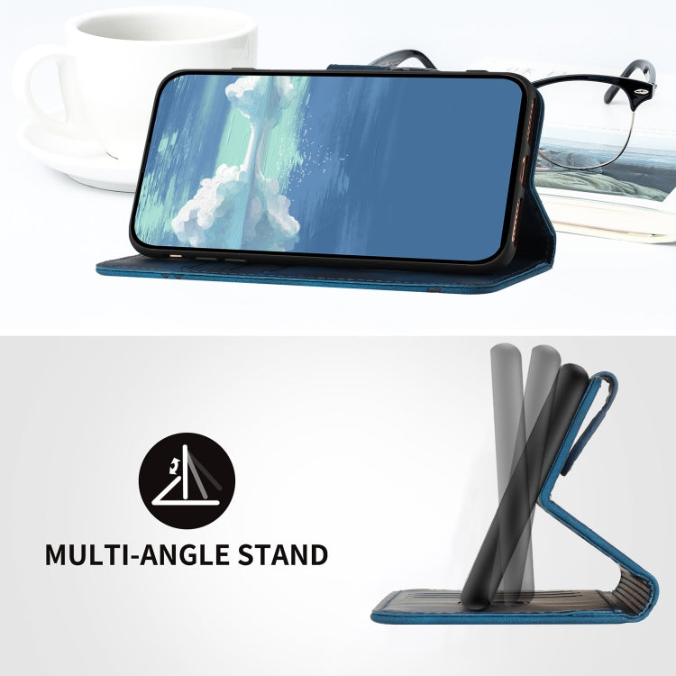 For Honor Magic5 Lite 5G Line Pattern Skin Feel Leather Phone Case(Royal Blue) - free shipping - PMC TechLife - Order now!