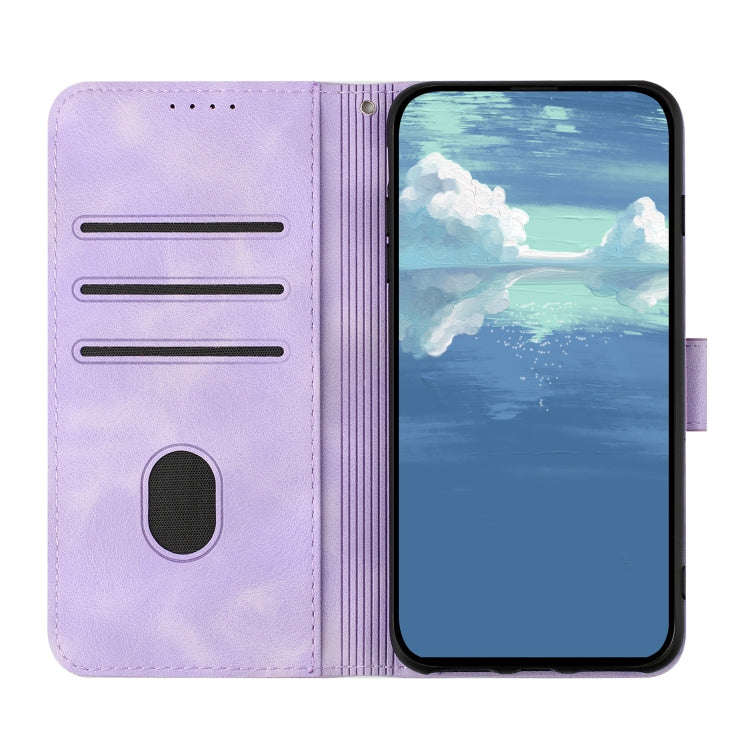 For Honor Magic5 Lite 5G Line Pattern Skin Feel Leather Phone Case(Light Purple) - free shipping - PMC TechLife - Order now!