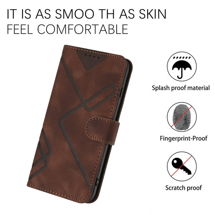For Honor 70 Pro / 70 Pro+ Line Pattern Skin Feel Leather Phone Case(Coffee) - free shipping - PMC TechLife - Order now!