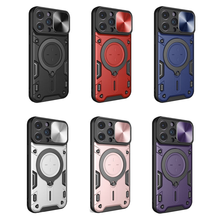 For iPhone 14 Pro Max CD Texture Sliding Camshield Magnetic Holder Phone Case(Purple) - free shipping - PMC TechLife - Order now!