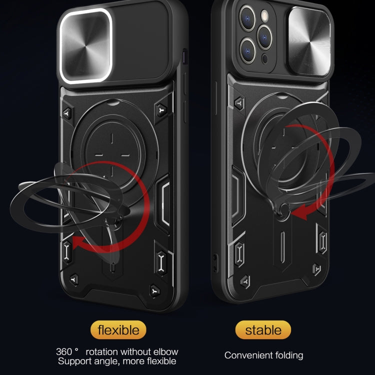 For iPhone 11 Pro CD Texture Sliding Camshield Magnetic Holder Phone Case(Purple) - free shipping - PMC TechLife - Order now!