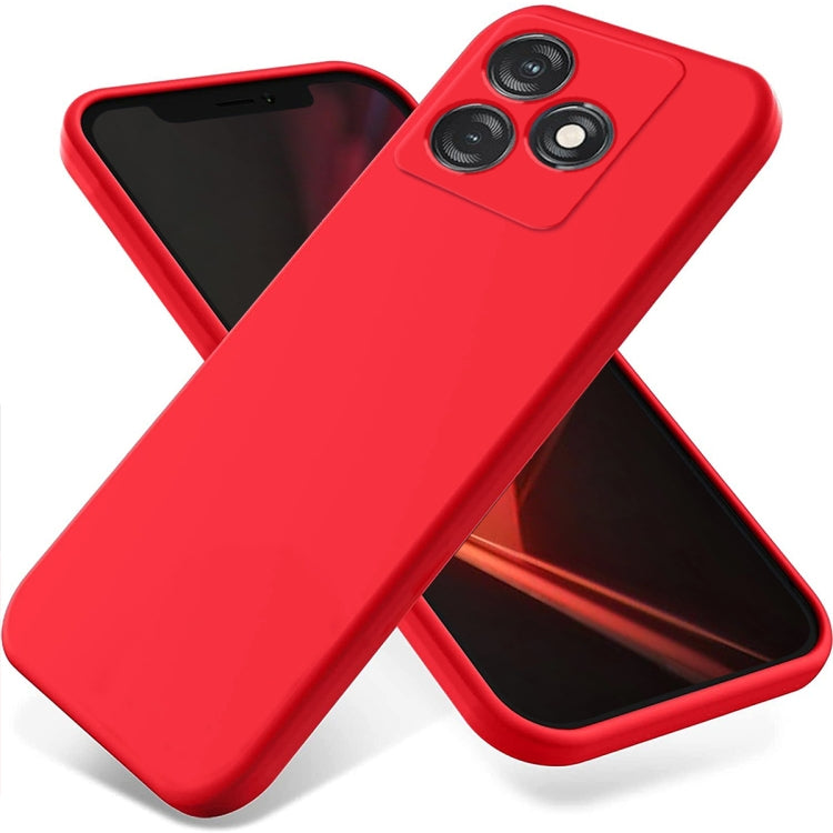 For Tecno Spark 10 4G / 10C 4G Pure Color Liquid Silicone Shockproof Phone Case(Red) - Tecno Cases by PMC Jewellery | Online Shopping South Africa | PMC Jewellery