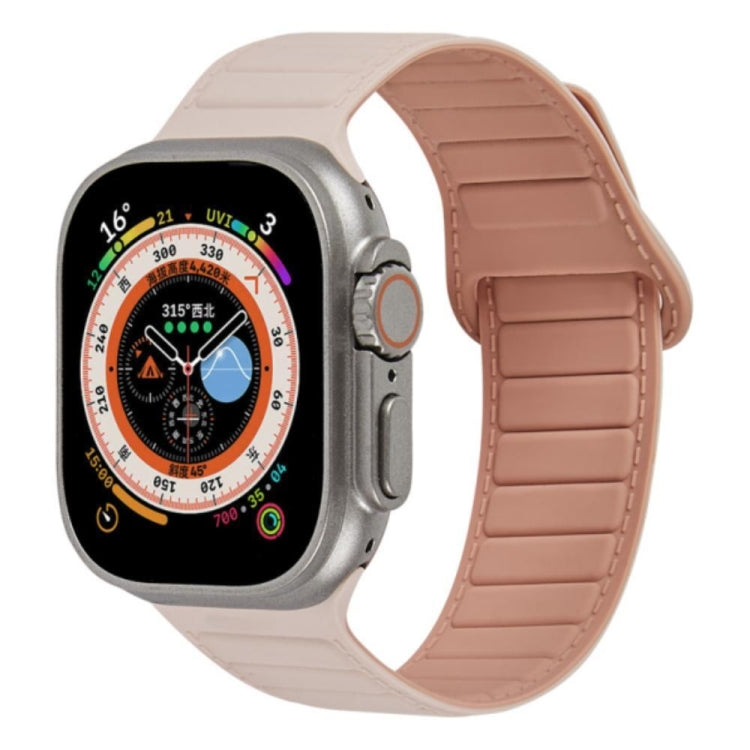 For Apple Watch SE 44mm Loop Magnetic Silicone Watch Band(Pink) - Watch Bands by PMC TechLife | Online Shopping South Africa | PMC TechLife