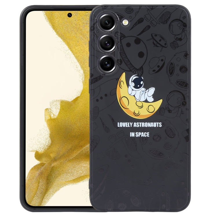 For Samsung Galaxy S20 Astronaut Pattern Silicone Straight Edge Phone Case(Lovely Astronaut-Black) - free shipping - PMC TechLife - Order now!
