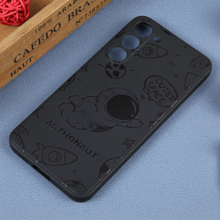 For Samsung Galaxy S20 Astronaut Pattern Silicone Straight Edge Phone Case(Flying Astronaut-Black) - free shipping - PMC TechLife - Order now!