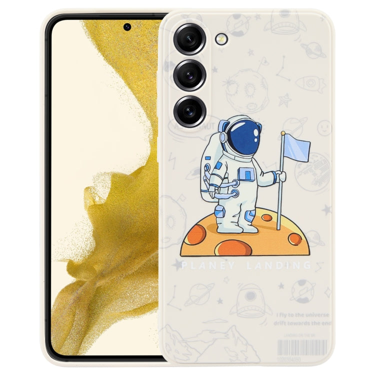 For Samsung Galaxy A81 Astronaut Pattern Silicone Straight Edge Phone Case(Planet Landing-White) - free shipping - PMC TechLife - Order now!