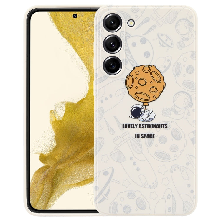 For Samsung Galaxy A71 Astronaut Pattern Silicone Straight Edge Phone Case(Lovely Astronaut-White) - free shipping - PMC TechLife - Order now!