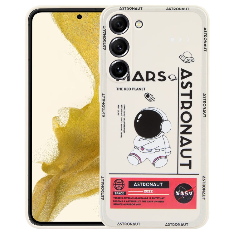 For Samsung Galaxy A51 Astronaut Pattern Silicone Straight Edge Phone Case(Mars Astronaut-White) - free shipping - PMC TechLife - Order now!