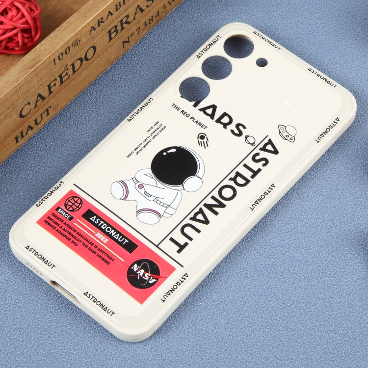 For Samsung Galaxy A51 Astronaut Pattern Silicone Straight Edge Phone Case(Mars Astronaut-White) - free shipping - PMC TechLife - Order now!